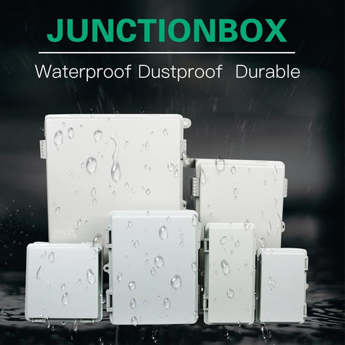 Sunnyglade ABS Plastic Dustproof Waterproof IP65 Junction Box, Durable Electrical Project Enclosure with Lock