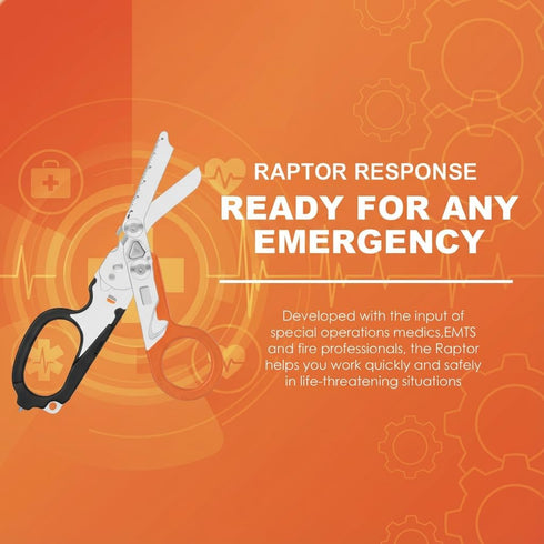 SUVIVISUN 6-in-1, Trauma Shears EMT Scissors Foldable with Holster & Belt Clip, Stainless Steel Emergency Shears