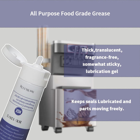 Frozen 1X4oz Food Grade Grease Food Safe Machine Lubricant for Dessert Equipment, O-Ring Lubricants