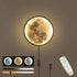 Skylumate QIYIMEILUX Dimmable Moon Wall Sconce Plug in Modern LED Wall Light with