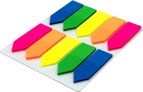 Emraw Colorful Sticky Arrow Flags, Page Markers Index Tabs, Neon Bright Self Stick Removable Flags, Pack of 20