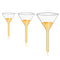 ULAB Scientific Glass Funnel Set - 50mm, 75mm, 100mm with Approx. 60° Angle, Short Stem, UGF1009