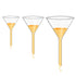 ULAB Scientific Glass Funnel Set - 50mm, 75mm, 100mm with Approx. 60° Angle, Short Stem, UGF1009