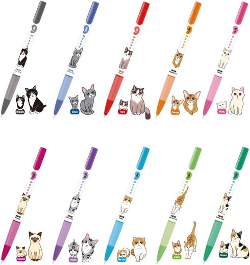 Gel Pens Office School Supplies - Cat 0.38mm Gel Ink Rollerball Pen, Pack of 11