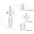 Vacuum Flow Control Adapter, Lab Glass Adapter with PTFE Stopcock, 24/40 Joint for Lab Supply
