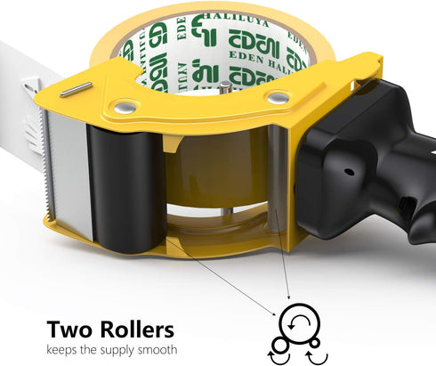 Fast Reload 2 Inch Tape Gun Dispenser - Packing Packaging Sealing Cutter TG01 (TG01-YLW)