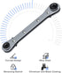 HVAC Service Wrench: Refrigeration Ratcheting Wrench 3/8 1/4 5/16'' 3/16'' with Hex Bit Adapter for Air Conditioning