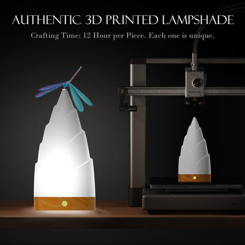 3D Dimmable SECOWEL Printing Night Light for Bedroom, Small Lamp for Nightstand, Novelty Bamboo Shoots Lampshade