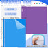 Teling 48 Pcs Clear Front Report Covers with Prongs, Plastic Presentation Folders for School, Multicolor