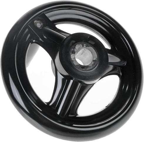 YXQ 3.94'' Hand Wheel Black with Revolving Handle, 3 Spoked Round Handwheel for Milling Machine, 12mm Hole