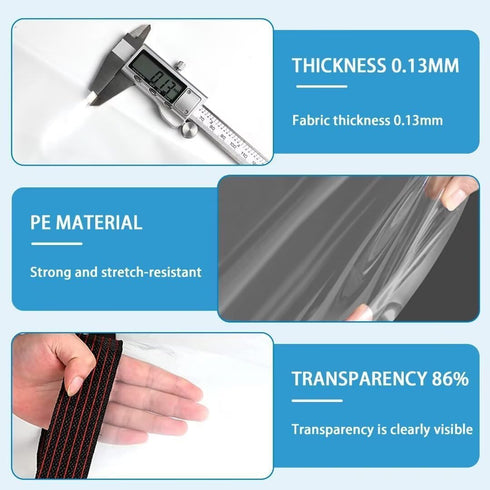 Grommets 6x16ft,Heavy Clear Tarps with Duty Waterproof Clear Plastic Tarp Cover,Transparent PVC Vinyl Tarpaulin