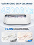 45kHz 14.88oz Ultrasonic Jewelry Cleaner, Professional Ultrasonic Eyeglass Cleaner Machine with Stainless Steel Tank