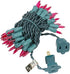 11 50 Bulbs 2.5" Commercial Novelty Lights Feet Traditional Incandescent Mini Lights, Pink on Green Wire with Spacing