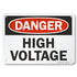 SmartSign “Danger - High Voltage” Aluminum Sign | 7" x 10"