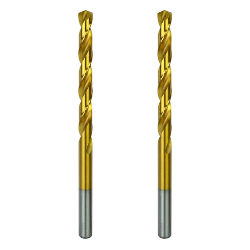 Tools 3/8 Inch x 6 Inch Cobalt Aircraft Extension Bit, 2 Pack M35 Cobalt Drill Bit, Industrial Titanium Coating