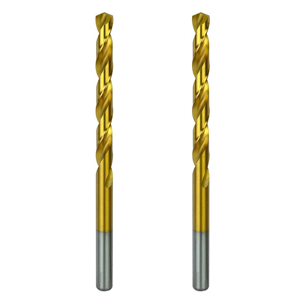 Tools 3/8 Inch x 6 Inch Cobalt Aircraft Extension Bit, 2 Pack M35 Cobalt Drill Bit, Industrial Titanium Coating