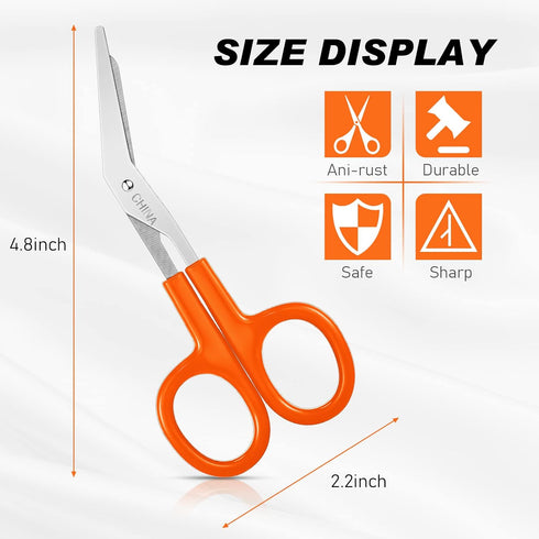 Tarpop 48 4.8 Inches, 5 Pcs Gauze Scissors for Nurses Medical Small Bandage Scissors Bulk Heavy Duty Safety Mini Gifts