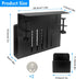 Desk Side Storage, Laptop Metal Desk Side Organizer, Under Desk Laptop Holder with Pen Holder and 2 Hooks, Hanging Laptop Holder Side of Desk, No Drill Under Desk Organizer for Office and Home (Black) by Bqweun
