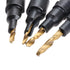 1/4 inch Hex Shank Countersink Drill Bit Power Tools Accessories, 4Pcs/Set (Gold)