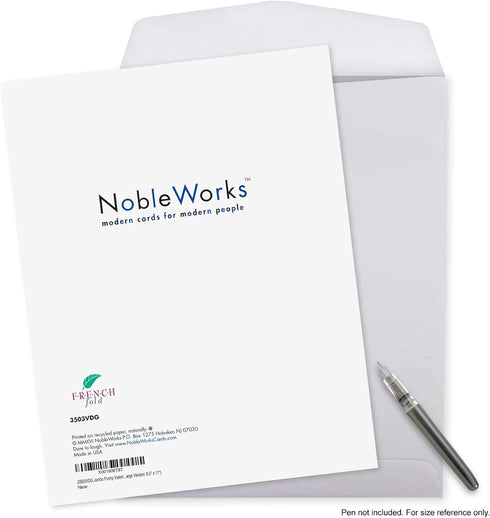 NobleWorks Jumbo Valentine's Day Love Greeting Card, 8.5 x 11 Inch with Envelope, Large Blue Hearts J3503VDG