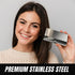 SunplusTrade Business Card Holder for Men and Women, Slim Stainless Steel Case, Fits 18 Cards
