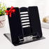 MSDADA Desk Book Stand Metal Reading Rest Cookbook Holder, Adjustable and Portable for Recipes and Textbooks