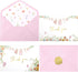 OIPKKUI 50 Pack Pink Baby Shower Thank You Cards Shower Pink Gold Foil