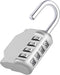 ZHEGE Combination Lock Outdoor, 4 Digit Re-settable Padlock for Gym, School, Fence, Employee Locker (Silver)