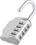 ZHEGE Combination Lock Outdoor, 4 Digit Re-settable Padlock for Gym, School, Fence, Employee Locker (Silver)