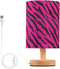 ALAZA Bedside Table Lamp for Bedroom Purple Animal Print Nightstand LED Light