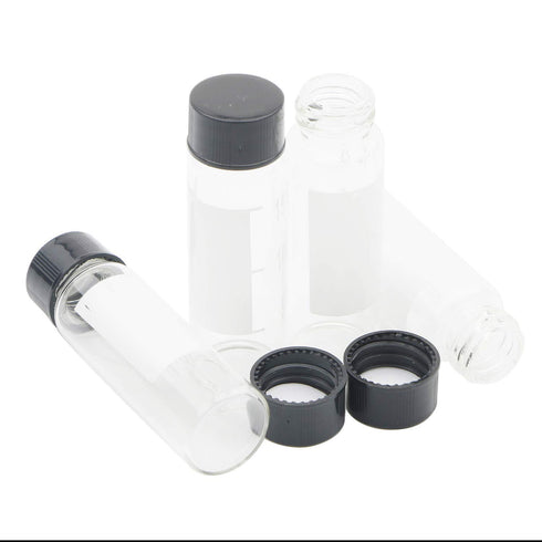 15ml Clear Glass Bottles Pack of 8 Small Liquid Sampling Vials with Write-on Spot and Graduations