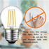 Achbeah Non-Dimmable 60W g16.5 Bulb E26 2700K 6W 60 Bulb G50 Bulb Edison - Equal Watt Warm White Light Globe for Front