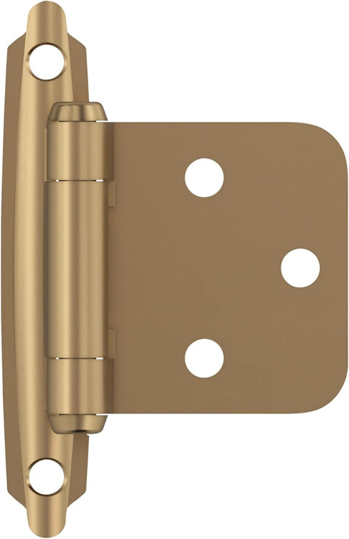 Amerock BPR3429CZ Cabinet Hinge, Variable Overlay Self Closing Face Mount, Champagne Bronze, 1 Pair