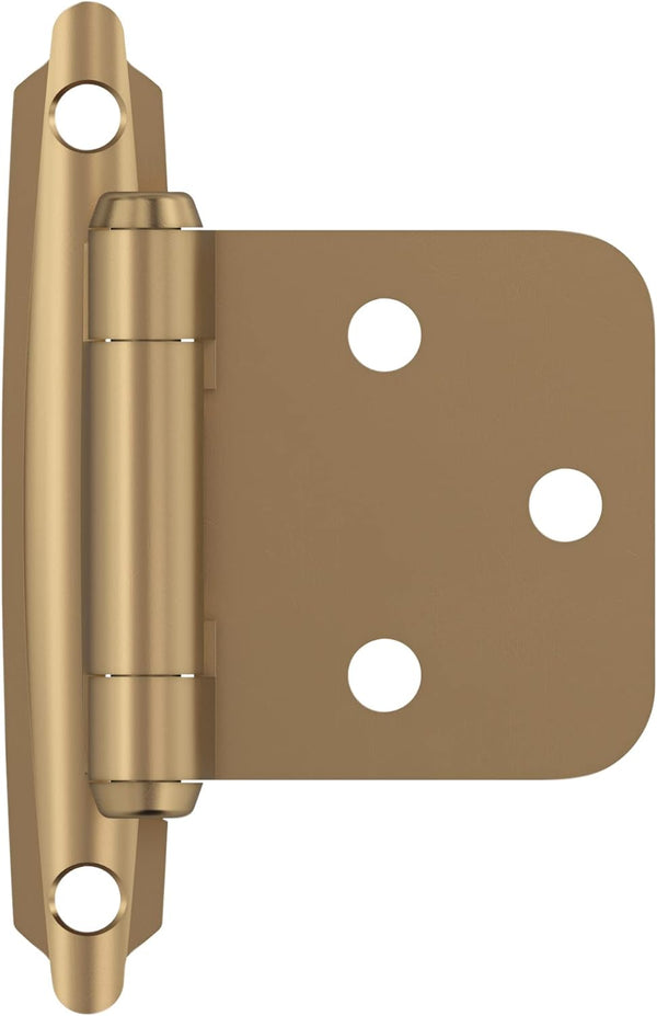 Amerock BPR3429CZ Cabinet Hinge, Variable Overlay Self Closing Face Mount, Champagne Bronze, 1 Pair