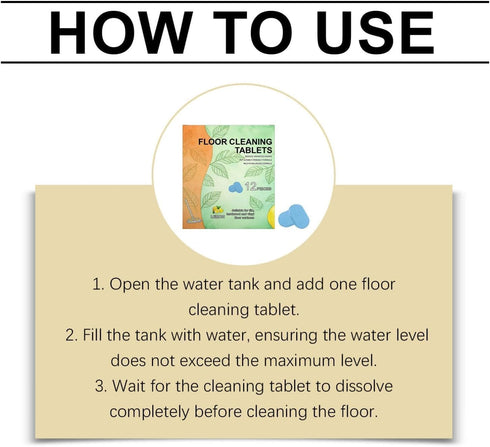 Generic 12pcs (24 Floor Cleaner Tablets Hard Floor Cleaner Tablets, Pre-Measured Dissolvable Cleaning Solution