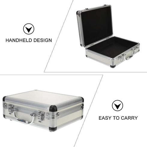 280x220x100mm Toolbox Kisangel Portable Aluminum Alloy Tool Storage Box with Password Lock, Mini Handheld Organizer