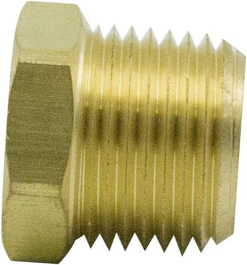 Legines Brass Pipe Fitting Hex Bushing, 1/2" NPT Male to 1/4" NPT Female Adapter, 1200psi (Pack of 2)