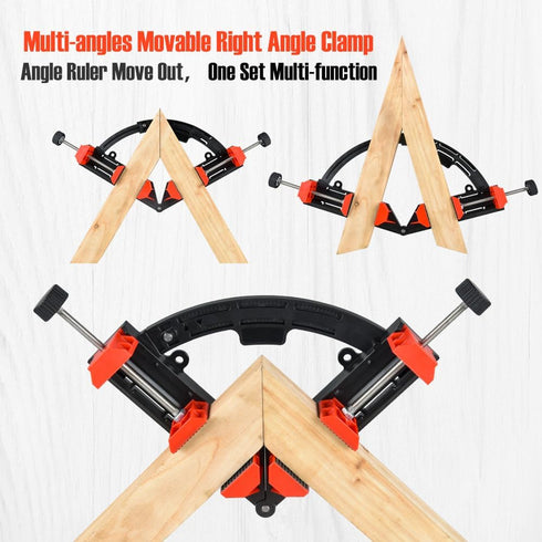 Multi Angle Degree Corner Clamps, Adjustable 30-90 Degrees Sawing Mitre Right Angles Measuring Cutting Tool