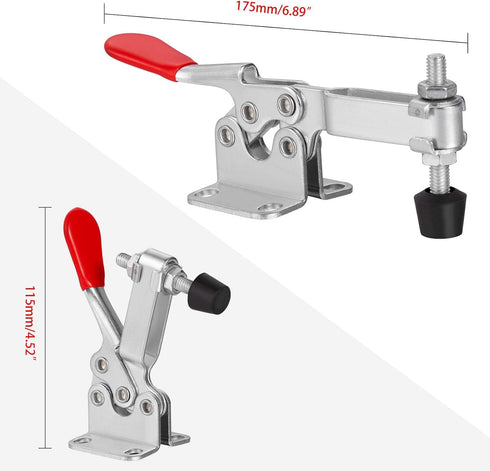Accessbuy Toggle Clamp 225D, Heavy Duty Large Hold Down Clamp, 500Lbs Capacity, Quick-Release, 2 Pack
