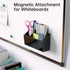 Black Acrylic Magnetic Pen Holder - Large Self Adhesive Wall Dry Erase Marker Holder for Home, School, Office