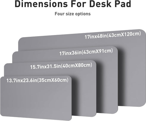 Leather Desk Pad Protector, Mouse Pad, Office Desk Mat, Non-Slip PU Leather Blotter, Waterproof Desk Writing Pad (36" x