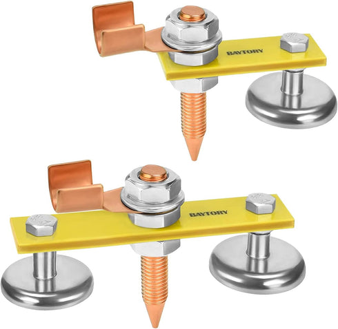 BAYTORY Upgrade Magnetic Welding Support Ground Clamp Tools, Strong Magnetism, Large Suction, Copper Tail
