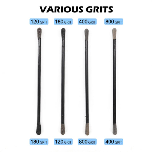 SCOTTCHEN Sanding Sticks Matchsticks, Fine Detailing Sanding Grits 120/180 and 400/800 - 10 Pack
