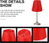 Elegant Large Red Fabric Lampshade for Table and Floor Lamps