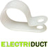 Electriduct 1/4" Heavy Duty Nylon Cable Clamps Mounting Wire Clips - 50pcs, White