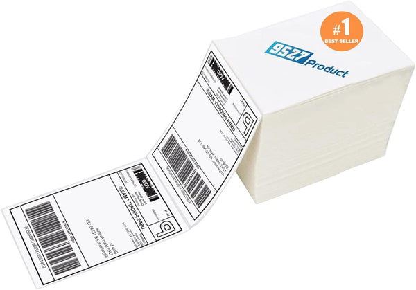9527 Product 4 x 6 Thermal Labels - Pack of 100 Fanfold Labels for