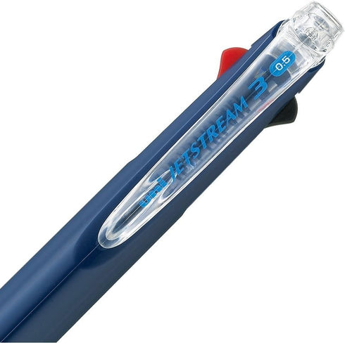Uni Ballpoint Pen Jetstream, 3 Color Ink (Black, Red, Blue), 0.5mm, Navy (SXE340005.9)