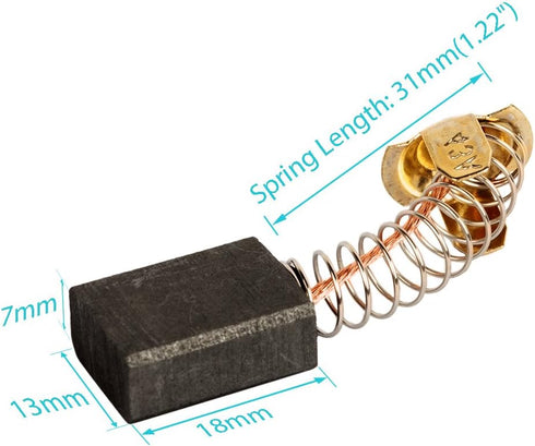 uxcell Carbon Brushes for Electric Motor Replacement, 18mm x 13mm x 7mm, 2pcs