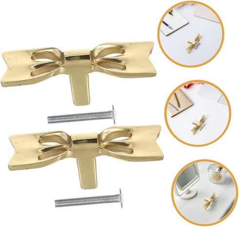 2Pcs Ciieeo Decorative Knobs Elegant Drawer Pull Handles for Furniture Dresser Shoe Cabinet and Bedside Table High Wear