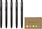 Signo RT1 Retractable Gel Ink Pen, Micro Point 0.38mm, Rubber Grip, Black Ink, 5-Pack with Sticky Notes